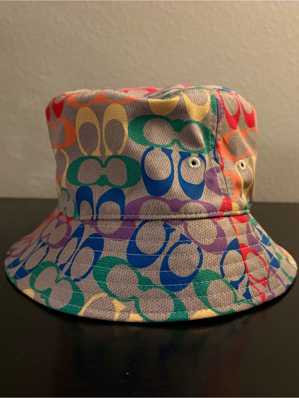 Coach Womens Multicolor 'C' Logo Bucket Hat